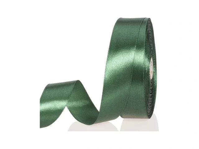 Yaseo 1 Inch Dark Green Solid Satin Ribbon 50 Yards… Code