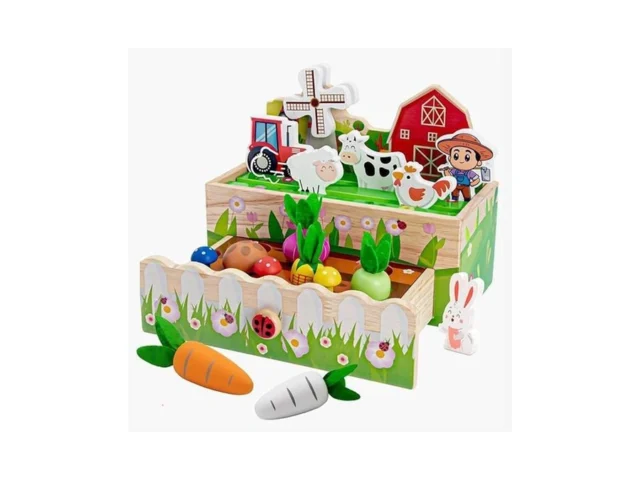 Montessori Toys For 1-3 Year Old Wooden Animal Farm… Code