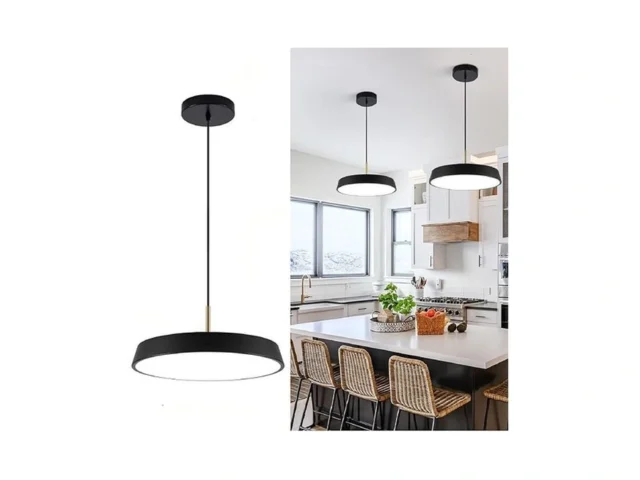 Omgomne Black Pendant Light Fixtures 16inch Led… Code