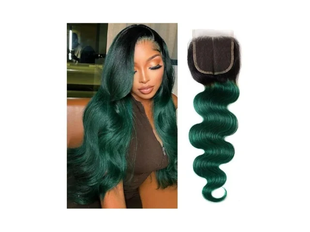 Sexay Green Ombre Closure 4×4 Lace Closure 100… Coupon
