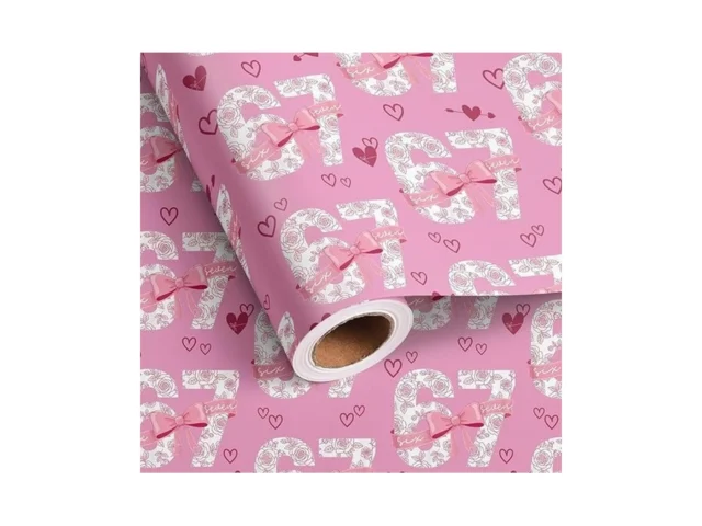Altarho 67 Valentines Day Wrapping Paper Roll Pink… Code