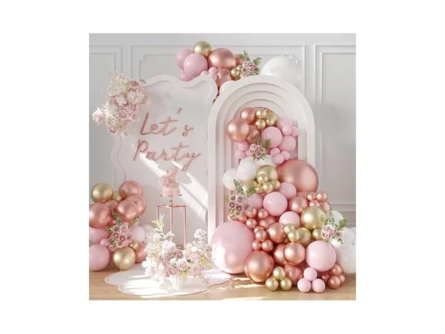 Rose Gold Balloon Arch Kit Metallic Rose Gold… Code