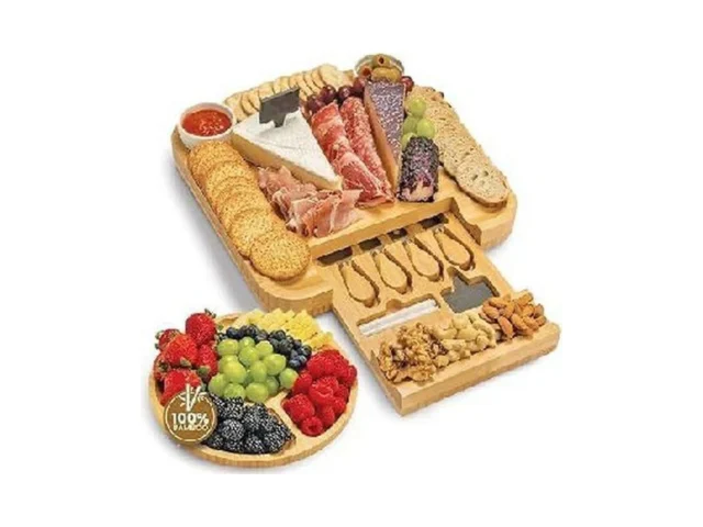 Leaf Grain Charcuterie Board Set With Accessories… Code