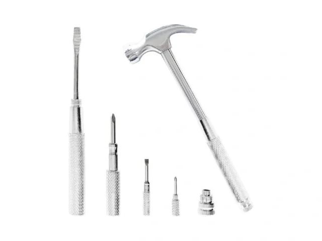 Sliver 6-in-1 Multitool Mini Hammer Screwdriver Set… Code