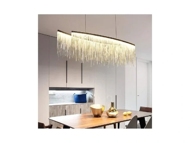 Moooni Post-modern Rectangle Aluminum Tassel Linear… Code