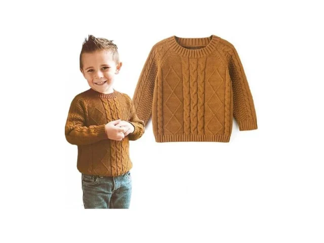 Curipeer Baby Boys Girls Cable Knit Sweater Long… Code