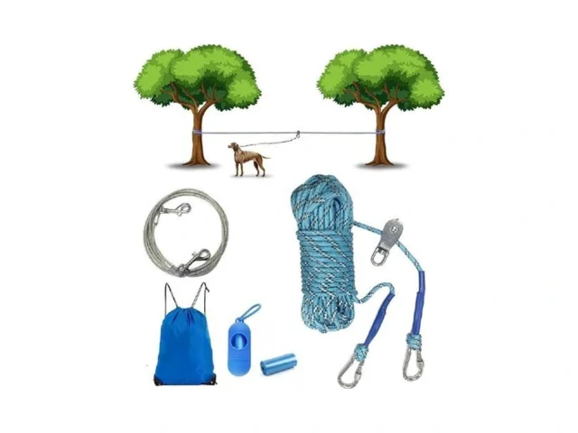 Dog Runner For Yard With Trolley Camping Line Dogs… Code