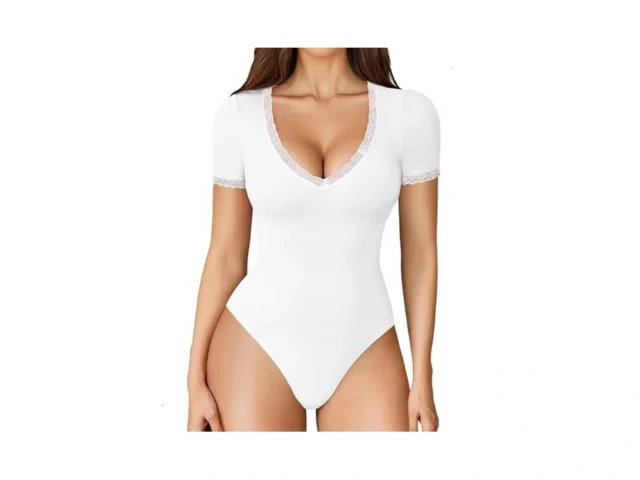 Avidlove Women S Short Sleeve Bodysuit Lace V Neck… Code
