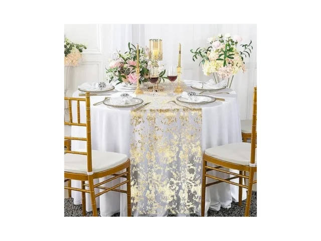 Tiosggd Gold Table Runner 11 X 192 Sequin Glitter… Code