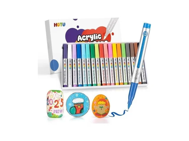 Hotu 18 Colors Acrylic Paint Markers For Rock Glass… Code