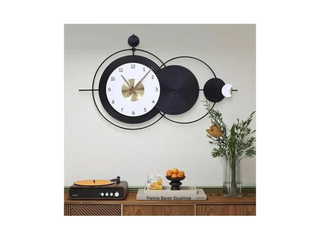 Anmotpe Large Wall Clock Black Modern Wall Clocks… Code