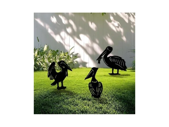 Yonisun 3 Pack Pelican Metal Garden Decorative… Code