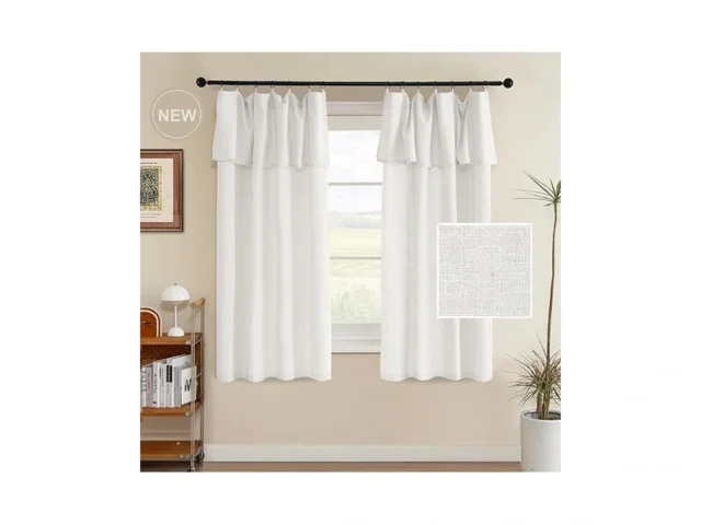 H Versailtex Linen Curtains With Valance 63 Inch… Coupon