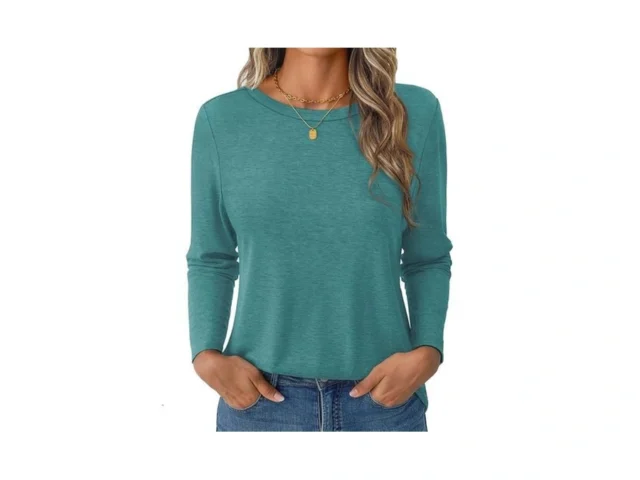 Gkbk Women S Long Sleeve Shirts Casual Crewneck… Code