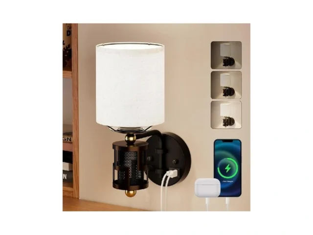 Hymela V07-1 Vintage Wall Sconce Light With Usb A C… Code