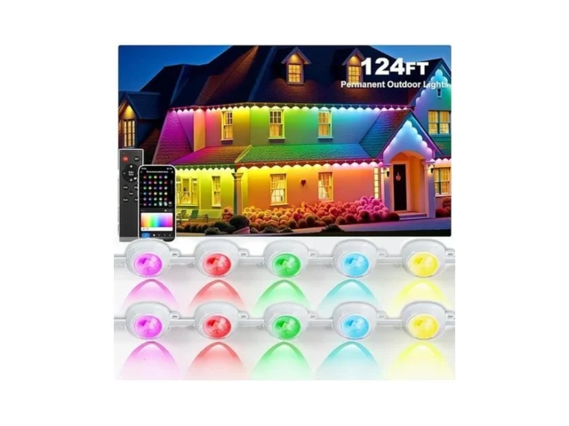 Adlkirg Permanent Outdoor Lights 124 Ft With 72 Rgb… Code