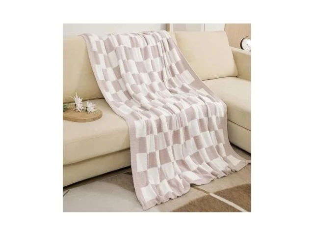 Busy Koala Soft Checkerboard Fuzzy Grid Throw… Code