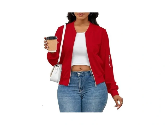 Perzeal Womens Waffle Knit Zip Up 2025 Fall Casual… Code