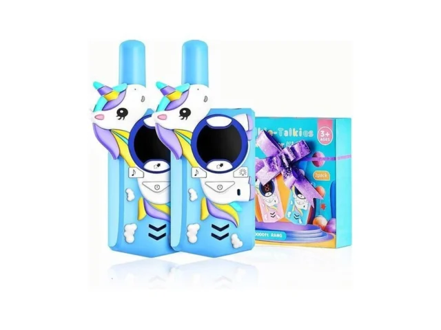 Unicorn Kids Walkie Talkies Rechargeable 2 Miles… Code