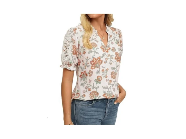 Grace Karin Women Boho Floral Tops Summer Short… Code