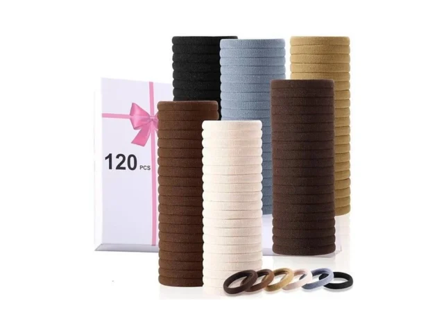 Luseren 120 Pcs No Damage Hair Ties For Thick Hair… Code