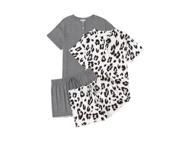 Ekouaer 2 Pack Womens Pajama Sets Short Sleeve… Code