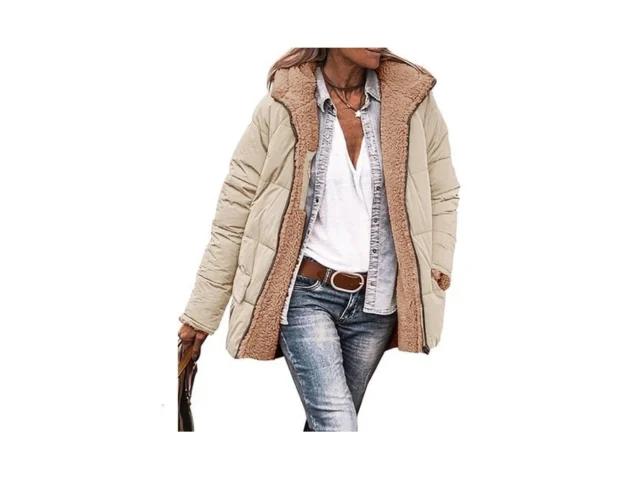 Tankaneo Womens Reversible Puffer Jackets Sherpa… Code