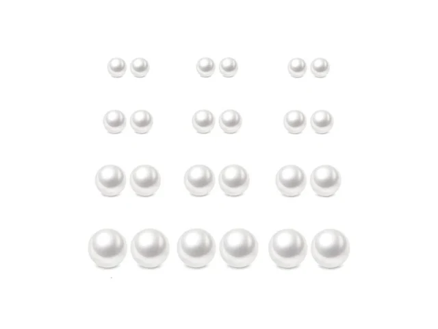 12 Pairs Pearl Stud Earrings Hypoallergenic… Code