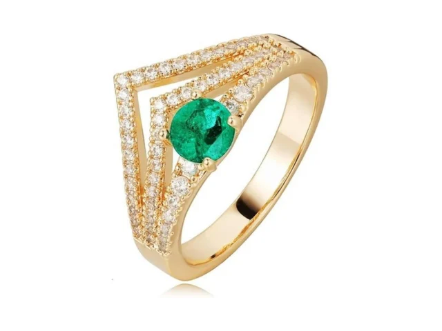 Valloey Rover Remerald Rings For Women 14k Gold… Code