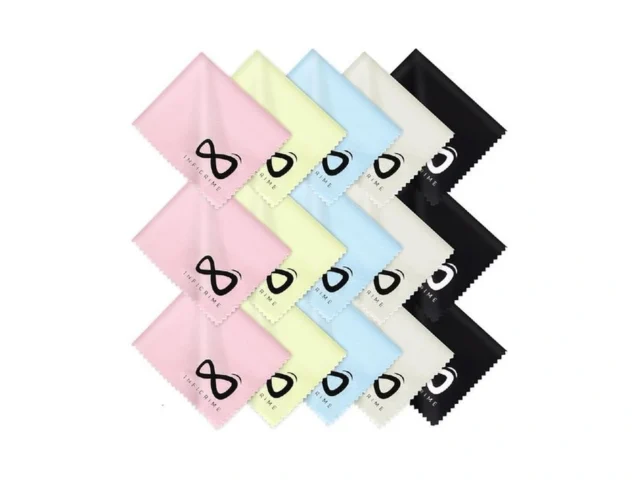 Inficrime Microfiber Glasses Cloth 15 Pack 6×7 Inch… Code