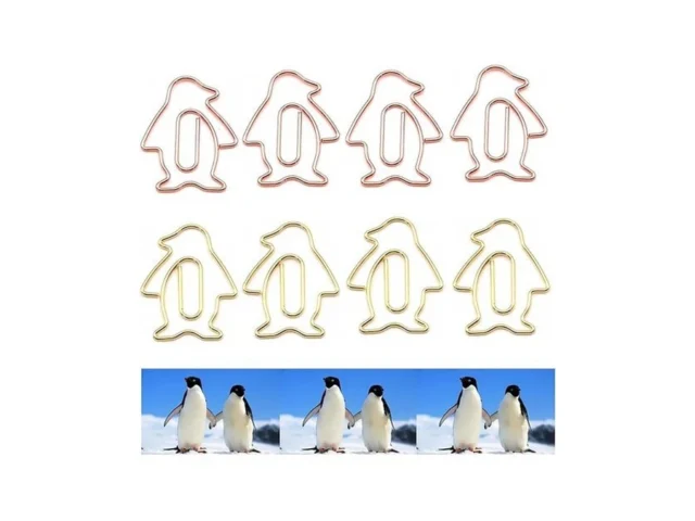 Upquzzfy 40 Pcs Metal Penguin-shaped Paper Clips… Code