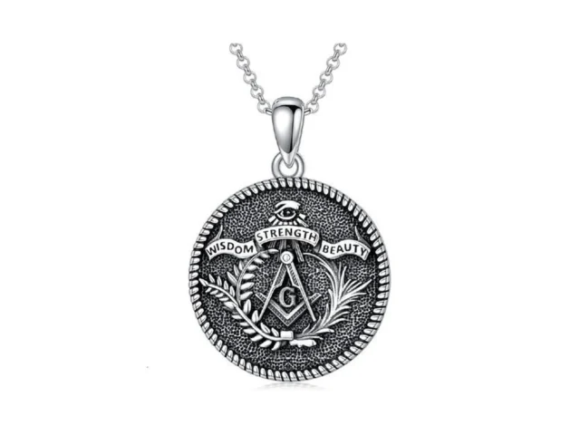 Pelovny Masonic Necklace 925 Sterling Silver… Coupon