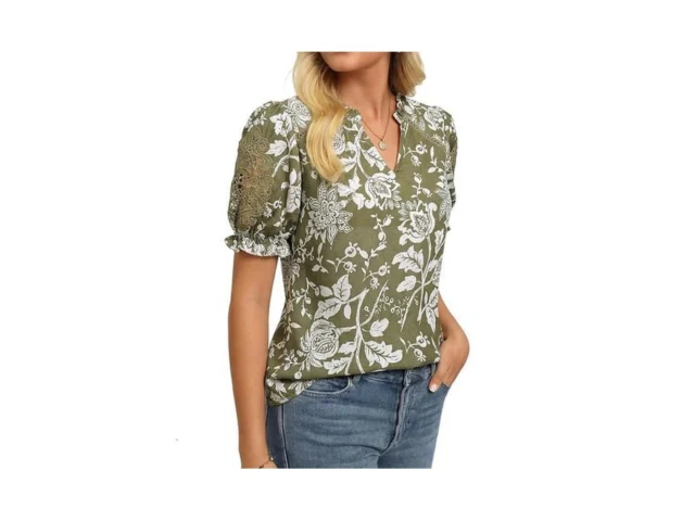 Grace Karin Women Boho Floral Tops Summer Short… Code