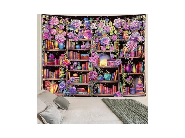 Artcreator Bookshelf Pink And Purple Flower… Code