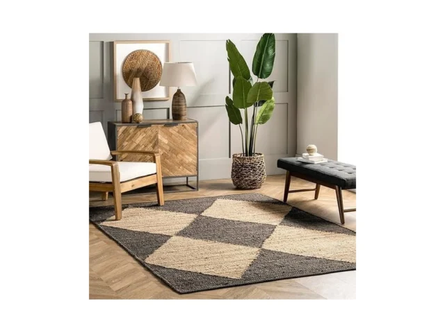 Nuloom Pandora Diamond Jute Area Rug – 3 X 5 Black… Coupon