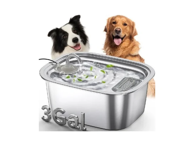 3 Gal Stainless Steel Dog Water Fountain For Large… Coupon