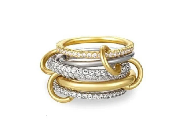 Fimhut Stackable Rings For Women Christmas Gift 18k… Code