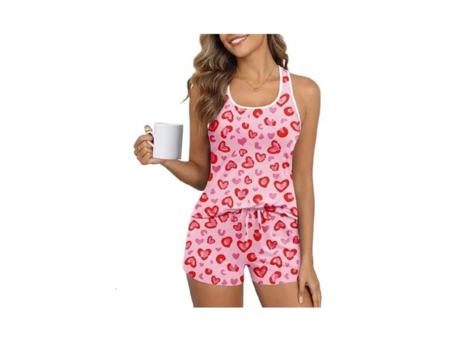 Ekouaer Womens Tank Top Pajama Set Comfy Sleeveless… Code
