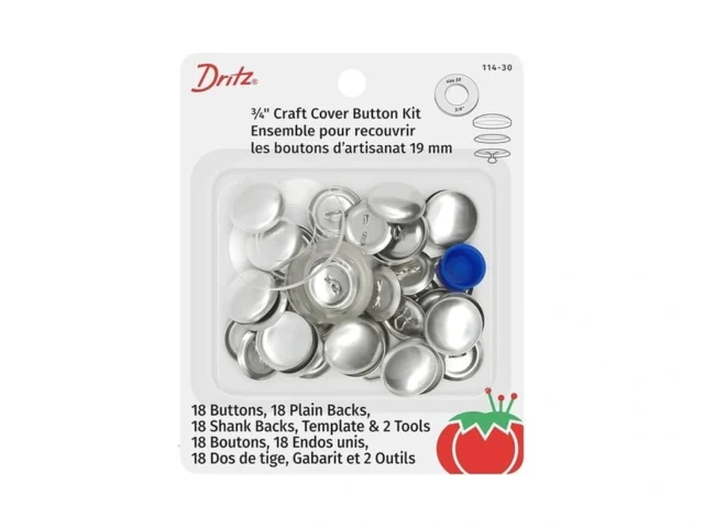 Dritz 114-30 Craft Cover Button Kit With Tools Size…