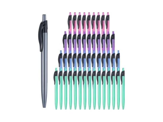 Yuxingrong Retractable Black Ballpoint Pen For… Code