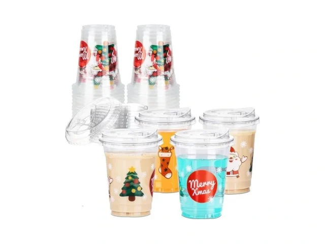 Aatriet 16 Oz Christmas Cups Plastic Coffee Cups… Code