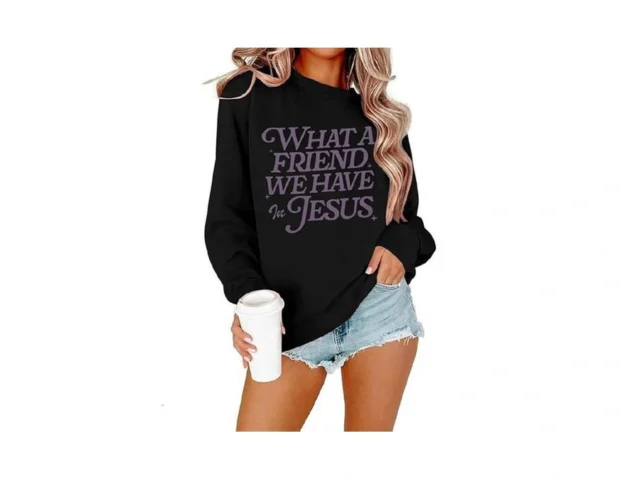 Qlipin Christian Sweatshirts Women Jesus Sweatshirt… Code