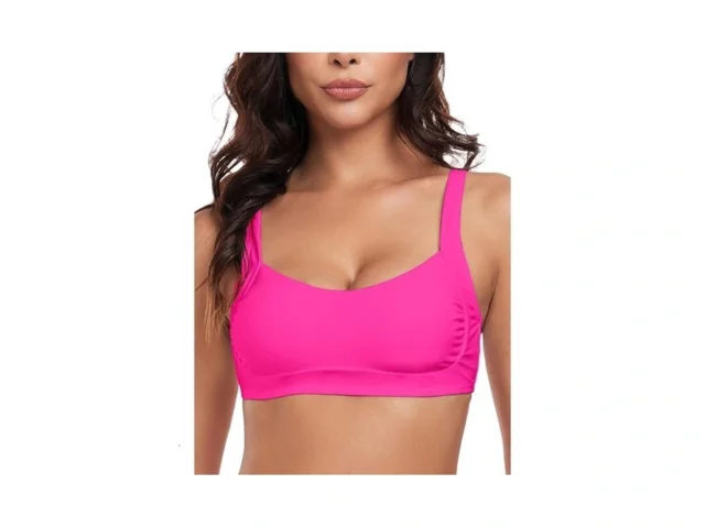 Colloyes Women S Ruched Bandeau Bikini Tops… Coupon