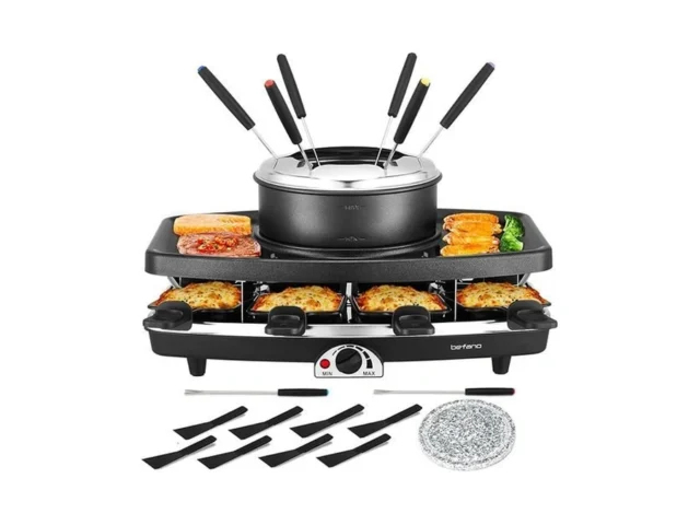 Befano Electric Raclette Bbq Grill With Fondue Pot… Code