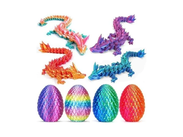 Ivrmtal 4pcs 3d Printed Dragon Eggs With Dragon… Code