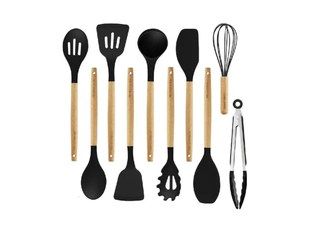 Silicone 10 Pcs Kitchen Cooking Utensils Set… Coupon