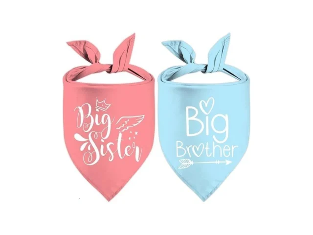 Big Sister Big Brother Dog Bandanas Adjustable… Code