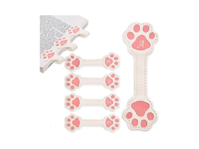 Personalized Magnetic Leather Bookmark – Cat Paw… Code