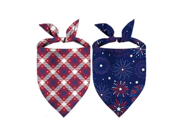 4th Of July Dog Bandanas Adjustable American Flag… Code