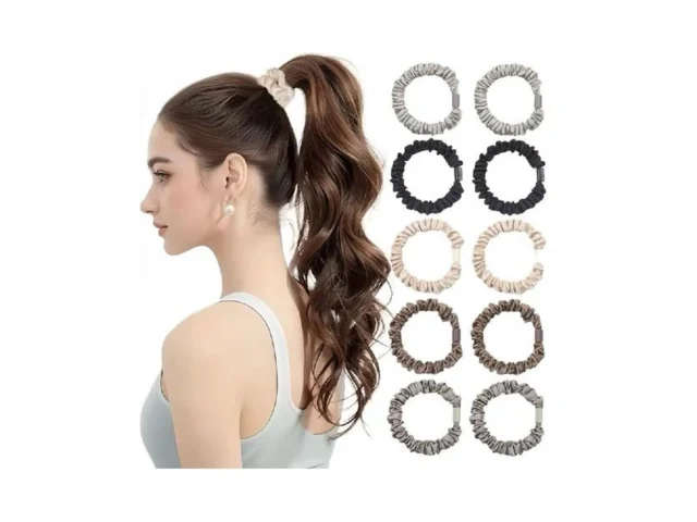 Nothstein 10 Pcs Small Satin Hair Ties No Damage… Code